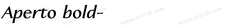 Aperto bold字体转换